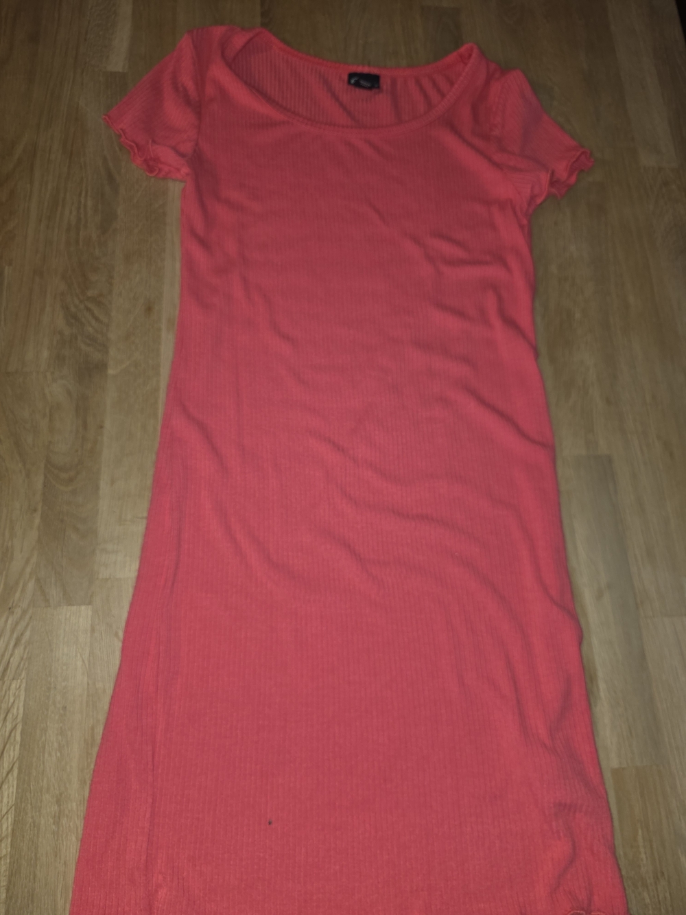 art class Coral Ribbed Scoop Neck Midi Coral Red Dress Sz Medium (8) NWOT